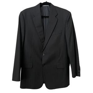 Hickey Freeman Blazer Mens 42R Gray Loro Piana Tasmanian Super 130s Worsted Wool